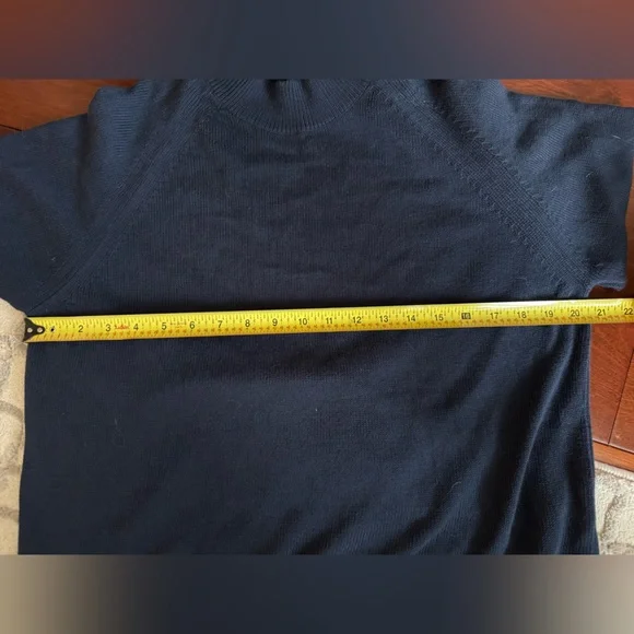 Everlane Navy Mock-neck Sweater, Size Medium - Picture 5 of 5